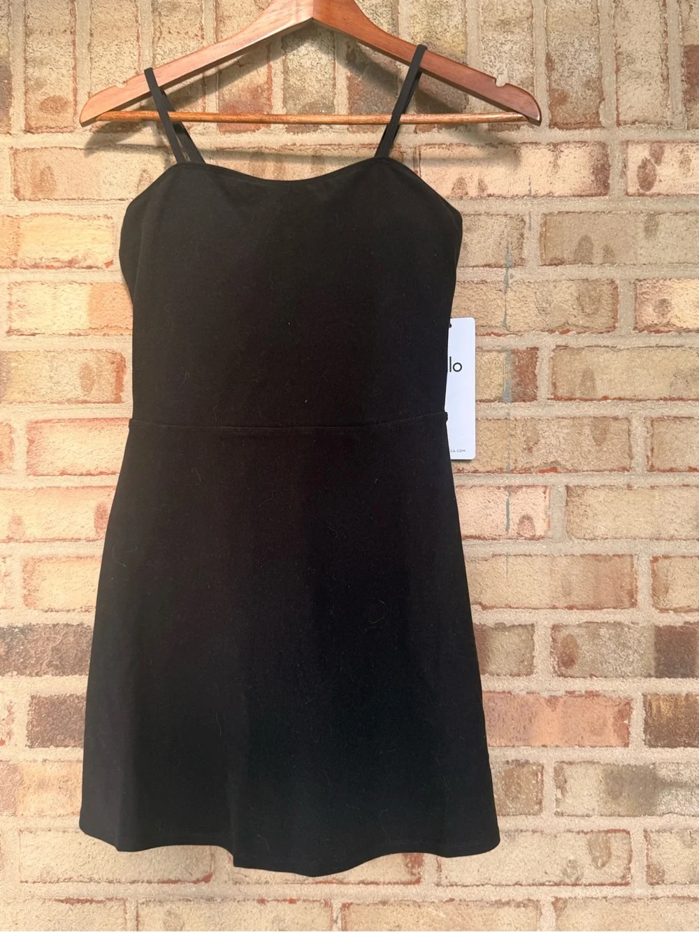 Alo Yoga Alosoft Courtside Tennis Dress Black Size M NWT